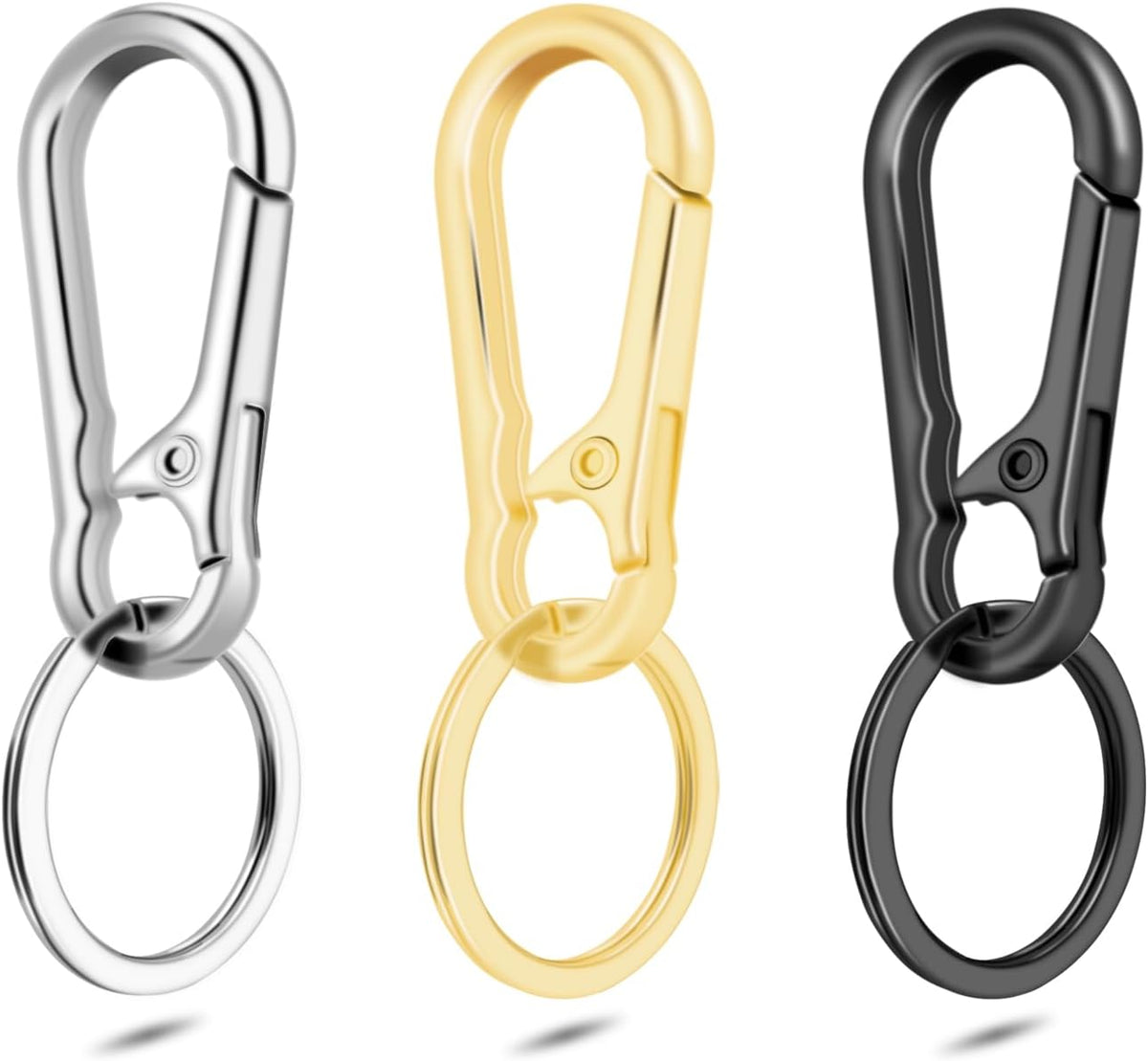 3 Pzas Mosquetones Metal Mini Llavero EDC para Gancho Bolsa