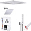 Set grifería ducha cromado 2en1 techo 10pulg