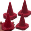 Conos tráfico plástico rojo 4" set 40 para agilidad y deporte