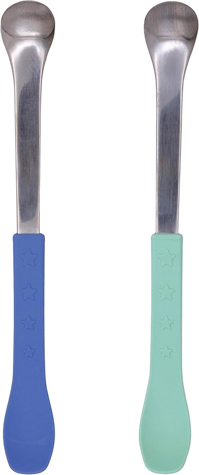 Cucharas bebé 2en1 pack 8 color azul aguamarina
