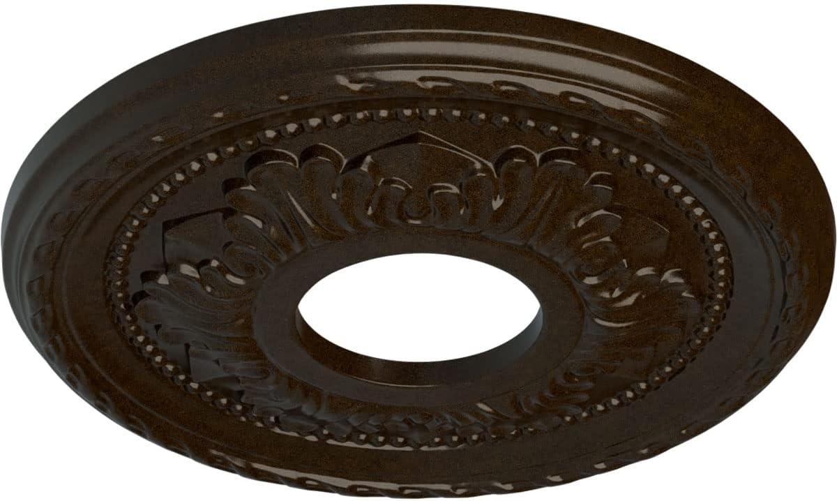 Medallón techo 12 1/8x3 1/2x1 bronce pintado