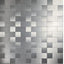 Azulejos metal autoadhesivo cocina 10 hojas acero inox