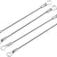 4 Cables Acero Inox Ojales Plata 0.079" x 3.9"