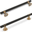 10 Tiradores Gabinete 7.5" Negro Mate Bronce Champán