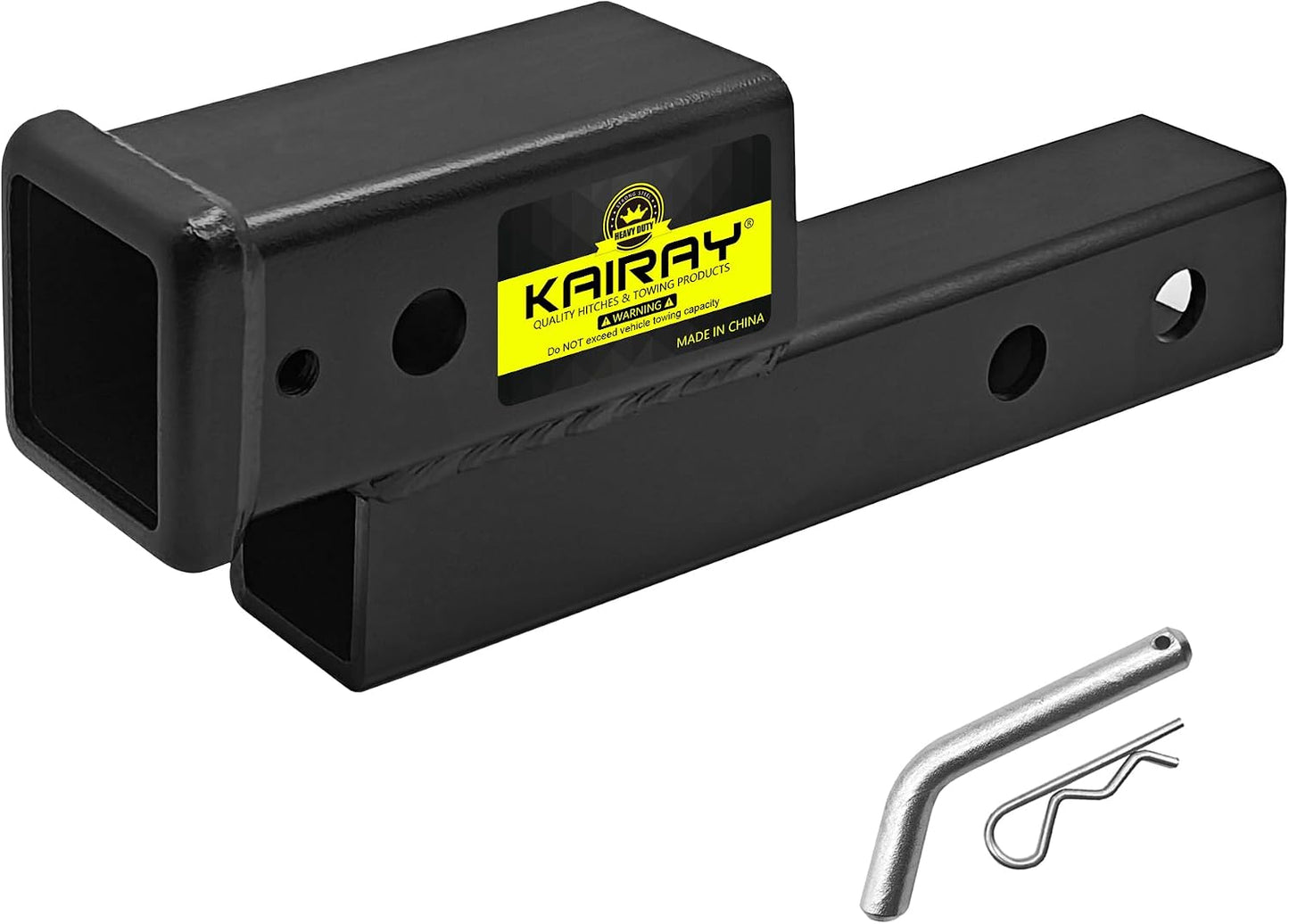 Adaptador elevador enganche 2" 7-9" 7500lb negro mate