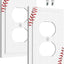 Cubiertas decorativas tomas corriente pelota béisbol blanco
