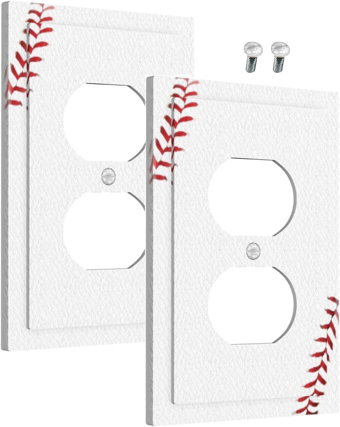 Cubiertas decorativas tomas corriente pelota béisbol blanco
