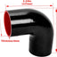 Manguera silicona codo 90° 2.5pulg 4 capas reforzada Turbo