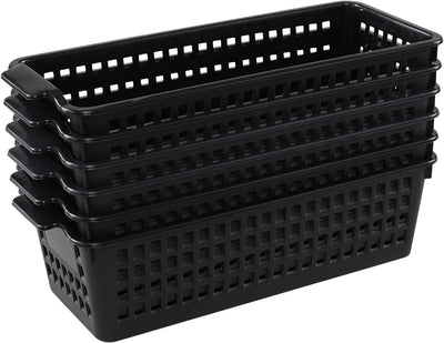 Cesta organizadora plástico escritorio set 6 color negro