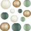 12 Linternas Papel 6-12pulg Verde Salvia Decoración Fiesta