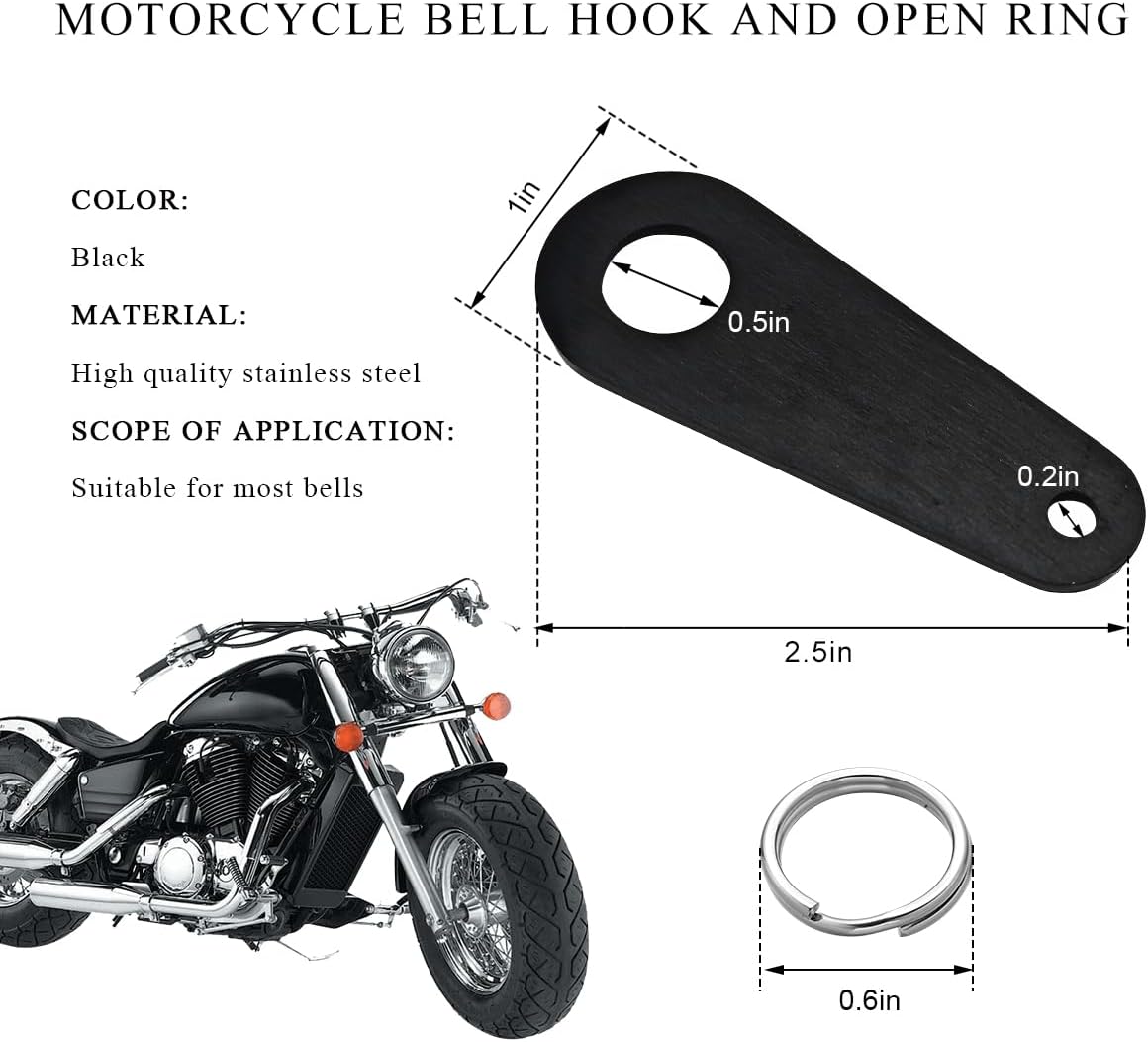 Colgador campana motocicleta anillo metal negro