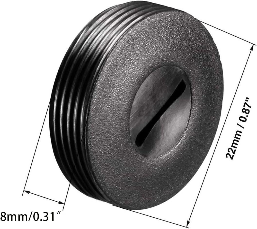 10 Pzas Tapa Plástica para Cepillo Motor Negro