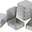 8 Latas Metal Plateado con Tapas Bisagra para Dulces Regalos