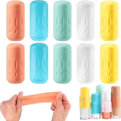 10 Fundas Silicona Botellas Viaje A prueba de Fugas