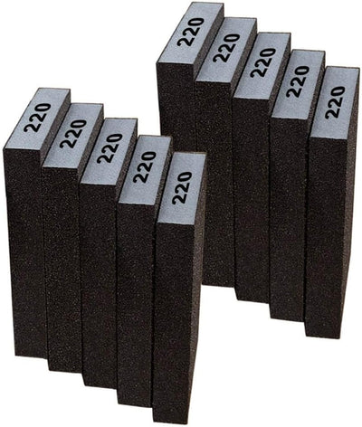 Esponja papel lija 220 grano 10uds para madera metal yeso