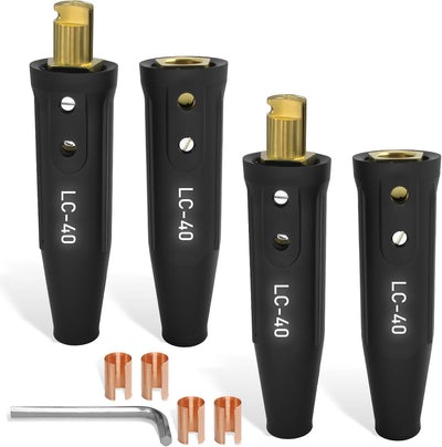 Set 4 conectores soldadura negro