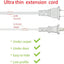 Cable extensión delgado negro 15ft 2 clavijas