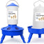 Comedero y bebedero pollitos 0.4gal cuchara 3 alturas azul