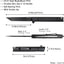 Cuchillo plegable EDC acero DC53 mango G10 con clip