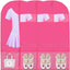 Bolsa plegable 36" baile set 3 rosa con malla y ventana