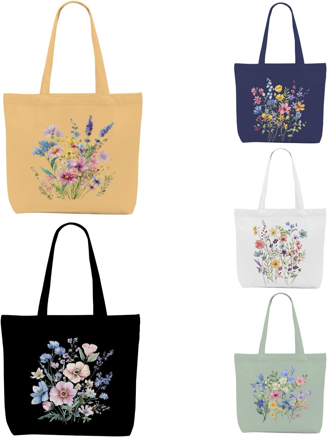 Bolsas lona estampado floral reutiliz. regalo mujer niña
