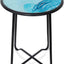 Mesa auxiliar redonda cristal 14" soporte plantas