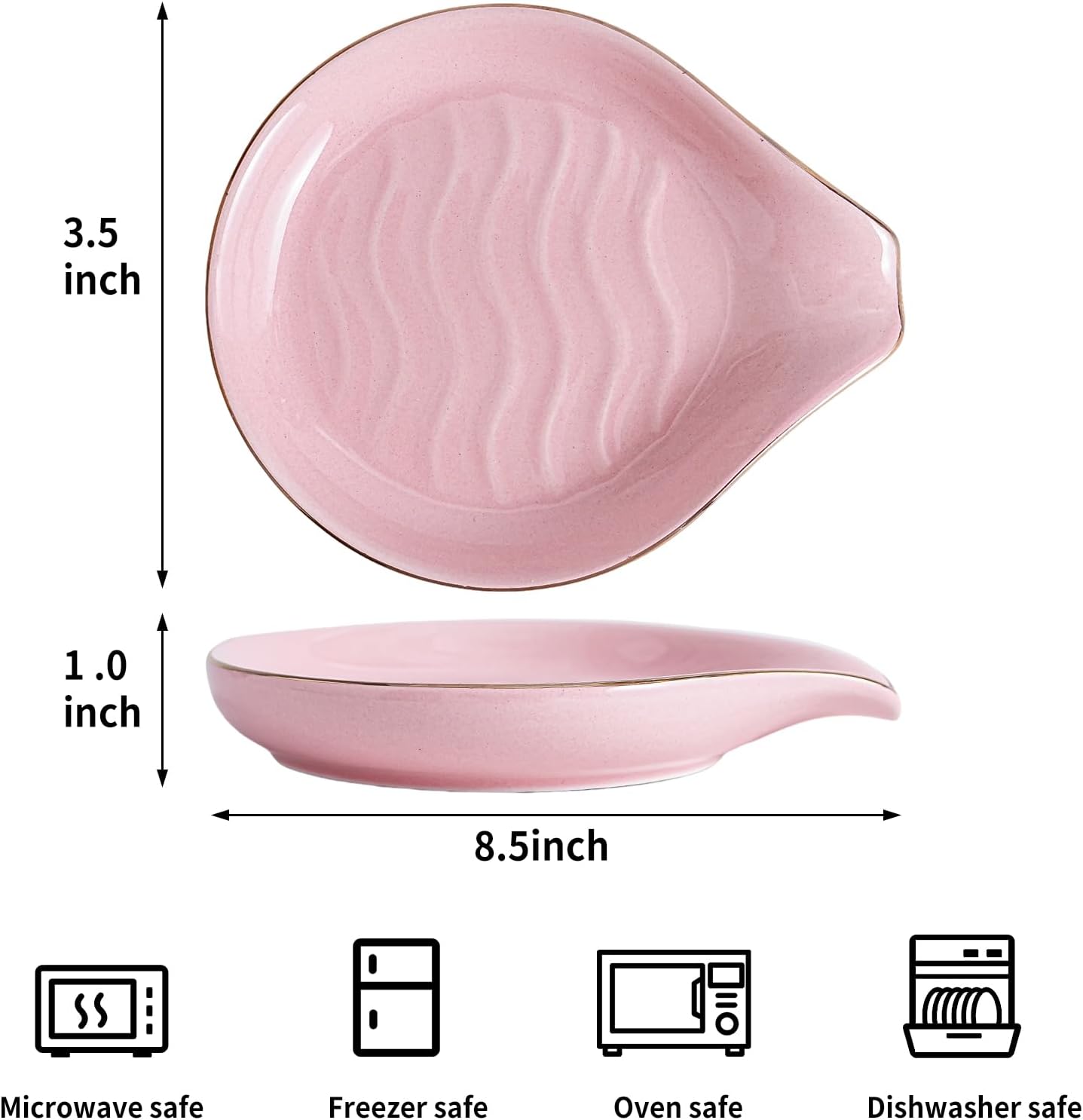 Soporte cerámica para cuchara encimera cocina 5pulg