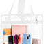 Bolso transparente grande con cremallera 12x6x12pulg para eventos
