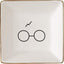 Bandeja porcelana regalo Harry Potter 4x4" blanco dorado
