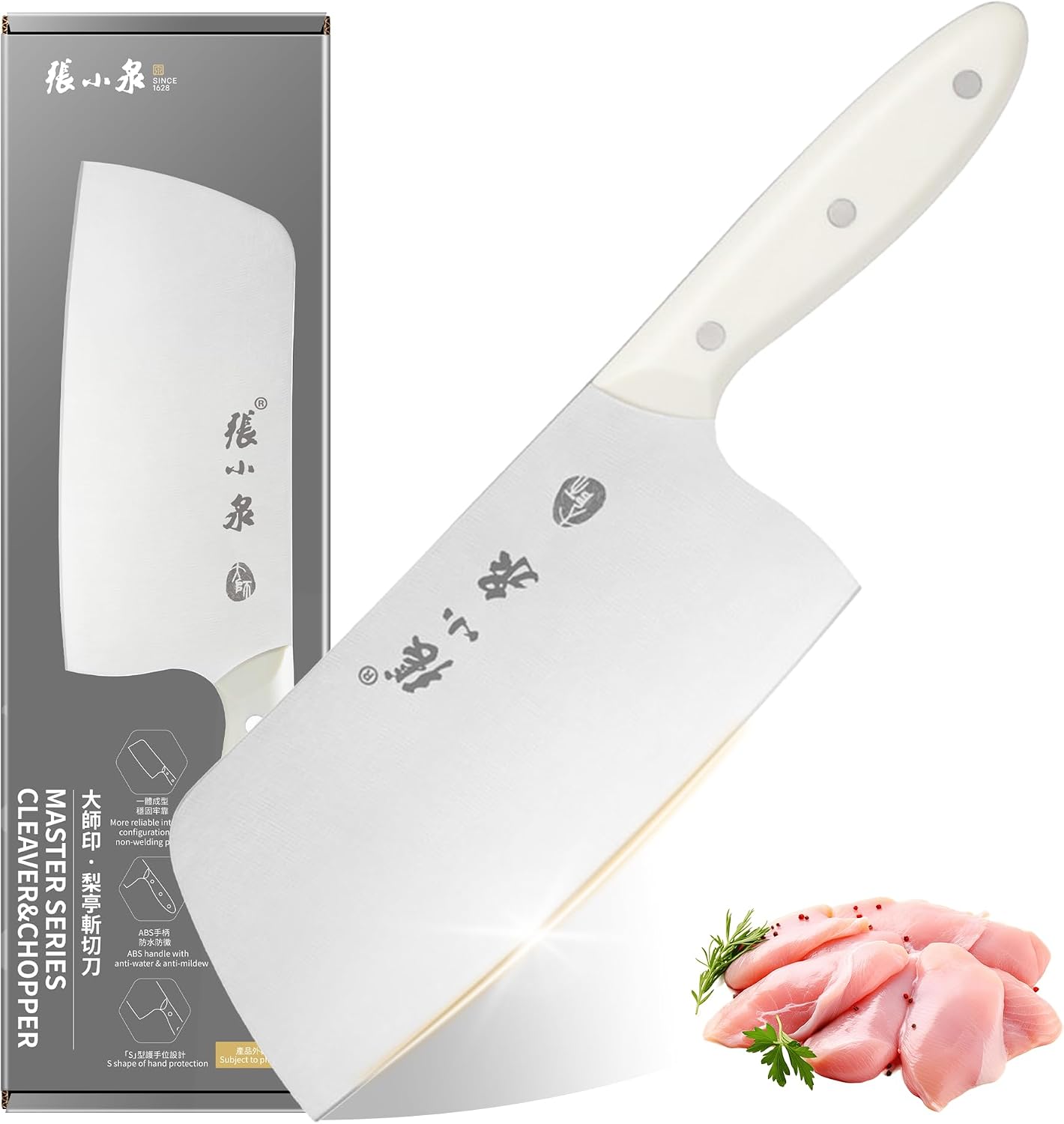 Cuchillo chef acero inox 40Cr13 para carne y verduras 7.3pulg
