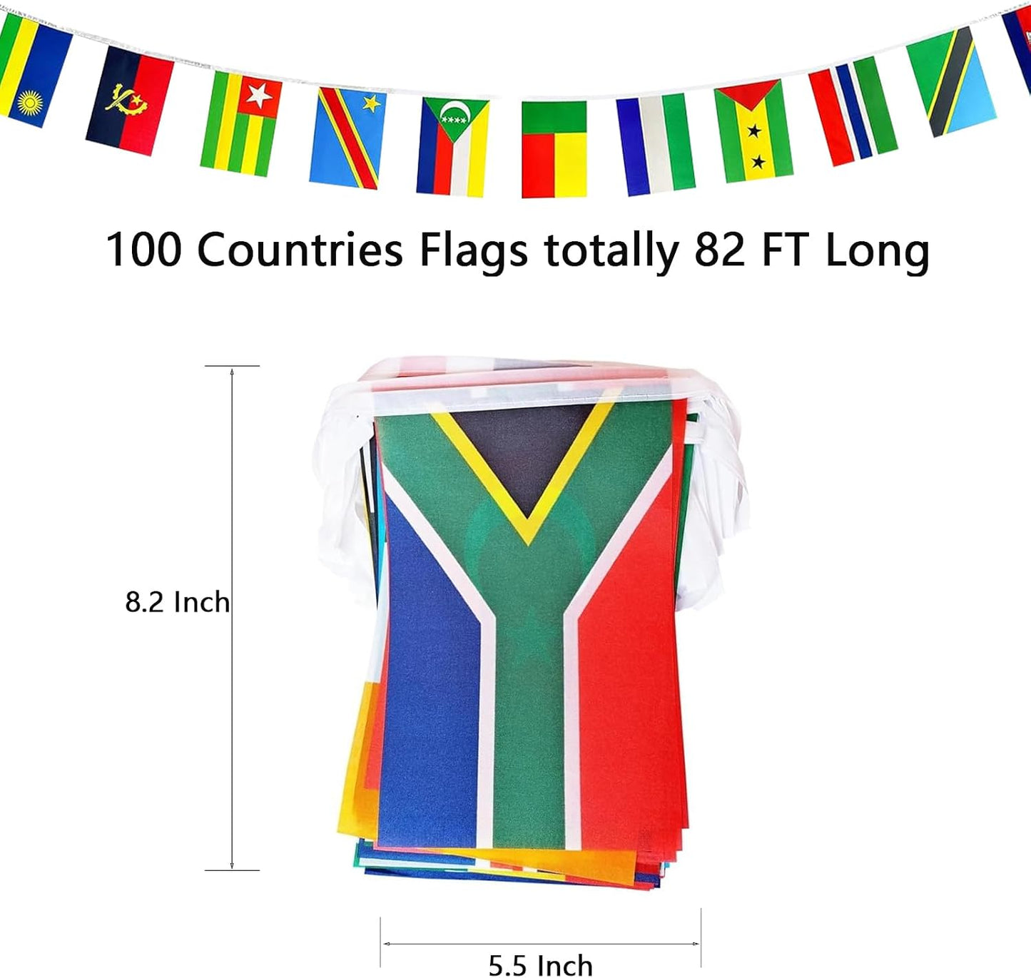 Banderas de 100 países para bares y escuelas