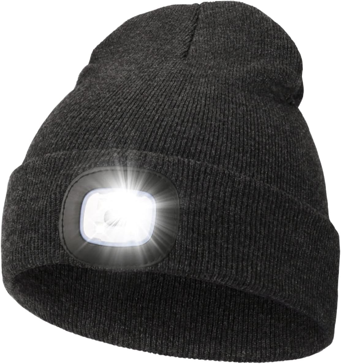 Gorro unisex con luz LED recargable USB