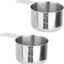 2 Tazas Medidoras Acero Inox 8.5oz Cuchara Metal Lavavajillas
