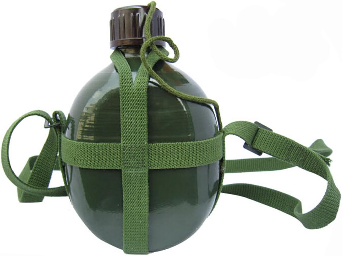 Botella agua al aire libre 1.2l aluminio cinturón reforzado