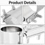 Abrazadera escape 5" acero inox T304 2 Pzas