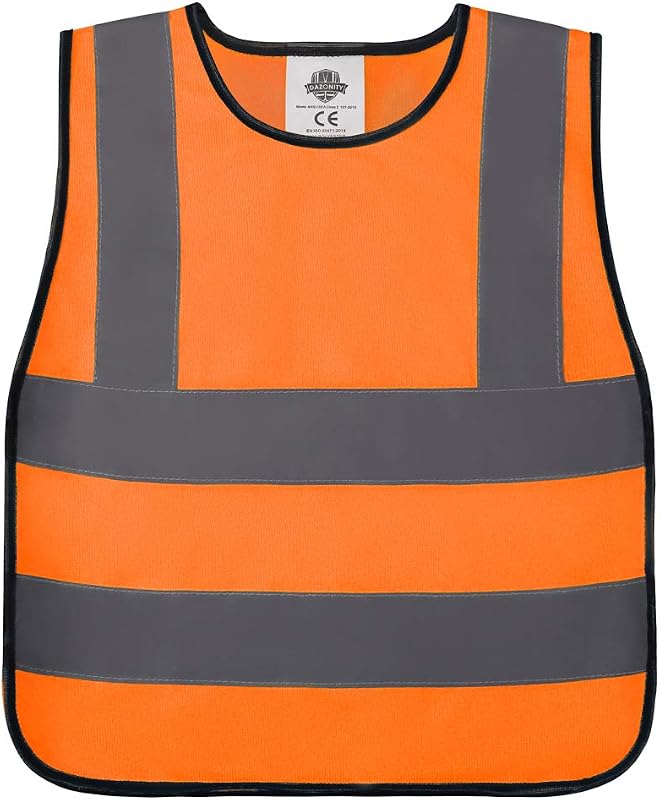Chaleco seguridad niños alta visibilidad con tiras reflectantes