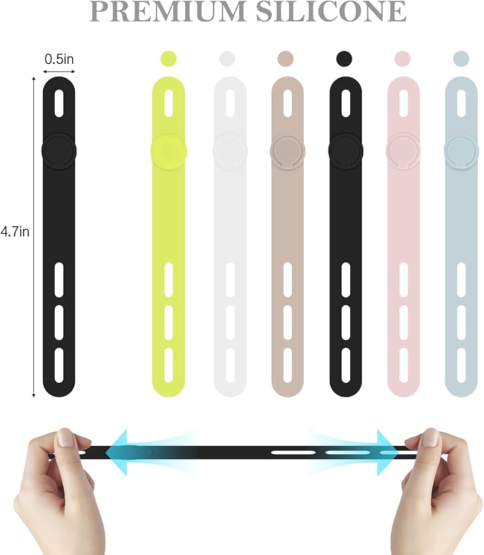 30 Bridas Silicona Cables Reutilizables con Hebilla Ajustable