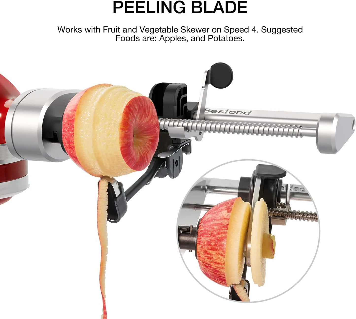 Accesorio espiralizador KitchenAid con pelador y cortador