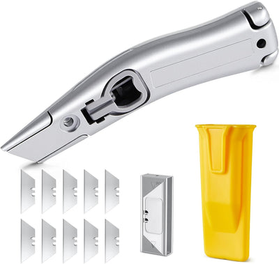 Cuchillo alfombrilla Dolphin 7.3x1.8pulg acero antiempañe 10 hojas