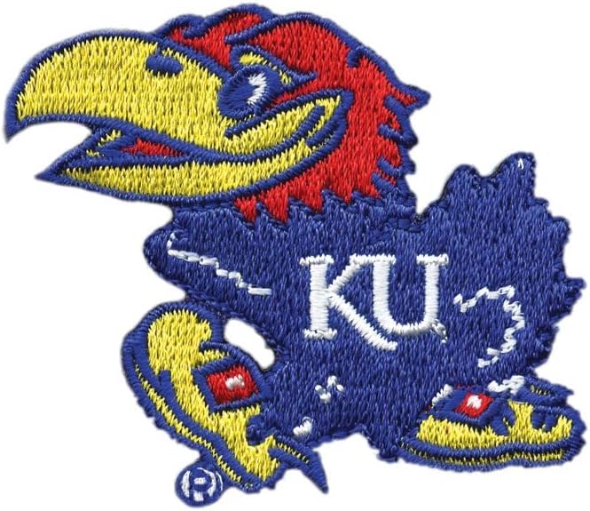 Vaso con logotipo Jayhawks tapa roja 16oz transparente