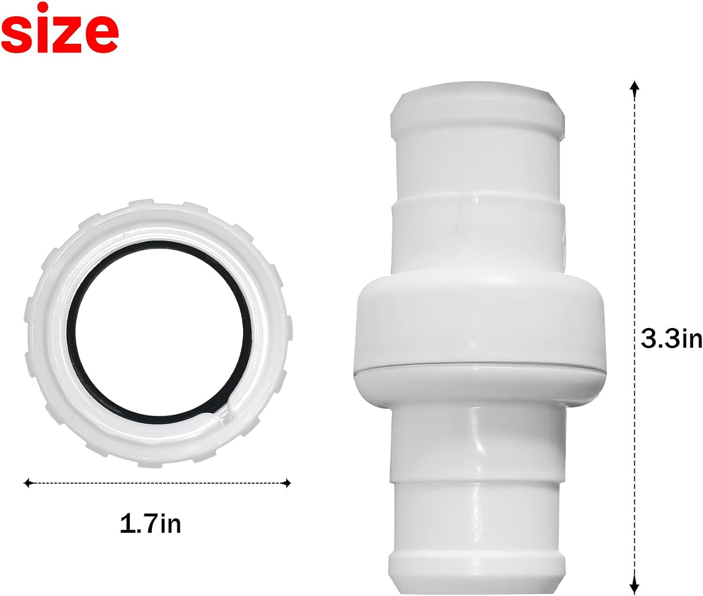 Kit manguera piscina 360-380 pzas ABS blanco