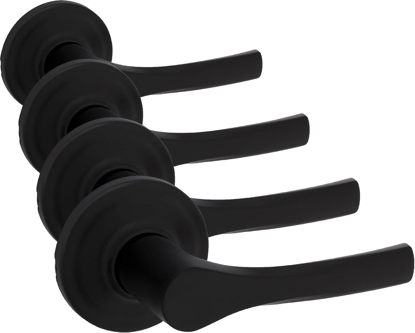 Manija puerta interior reversible negro mate pack 4