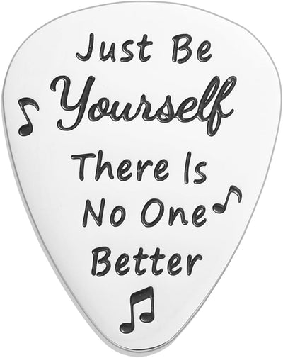 Púas guitarra acero inox con frases inspiradoras