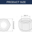 50 Tuercas Bloqueo Hex 5/8" Acero Carbono Autoblocante