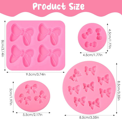 Moldes de silicona para fondant y chocolate con lazo para cake pop y decoración