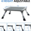Taburete RV aluminio plegable 1500lb patas antiderrap