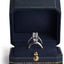 Caja joyas cuero cuadrada 2.95x2.95pulg azul real