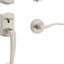 Set manijas puerta cerradura níquel satinado resistente púas