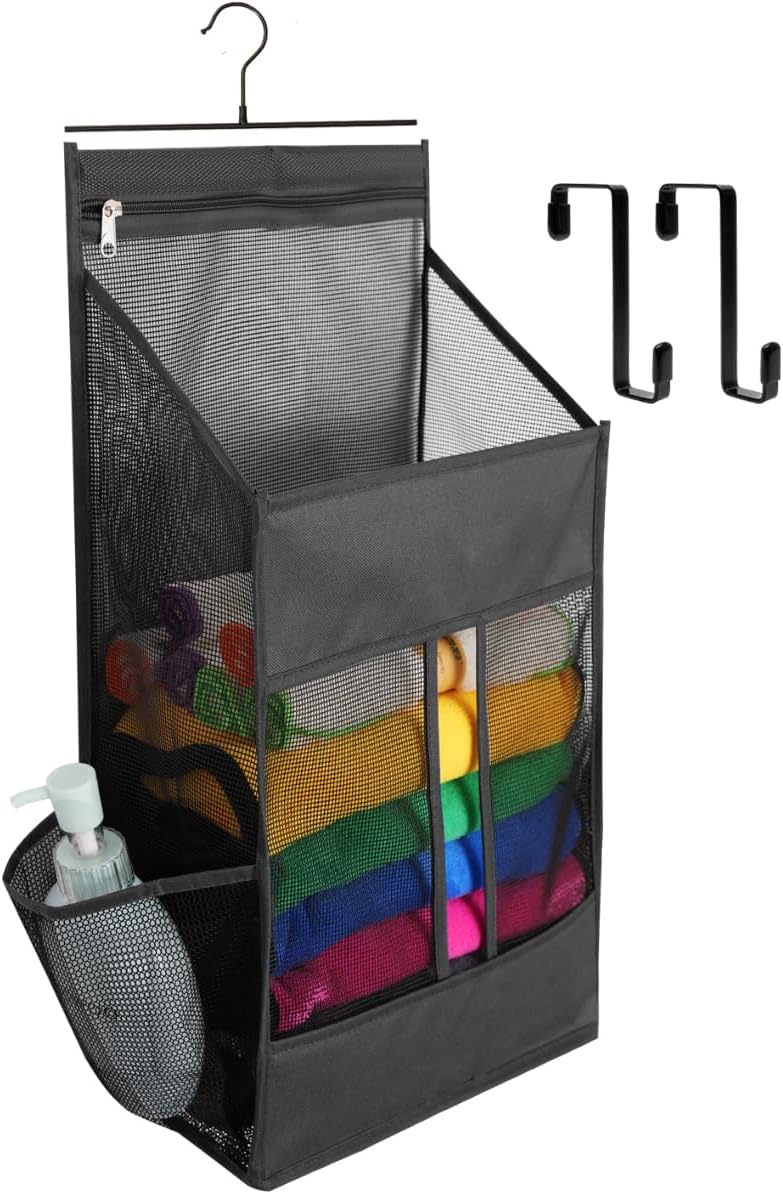 Soporte plástico colgante para bolsas y dispensador puerta gabinete