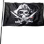 Bandera Jolly Roger 3x5ft poliéster resistente decoloración
